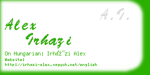 alex irhazi business card